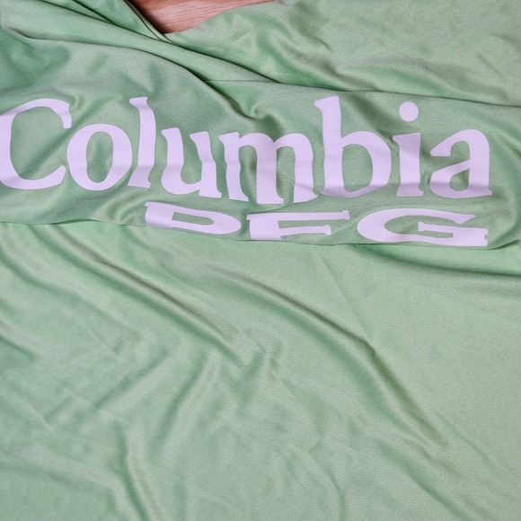 Columbia PFG‎ Mens Size Large Long Sleeve Shirt Pullover Omni-Shade Light Green - Picture 4 of 9